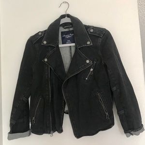 AE Denim Moto Jacket